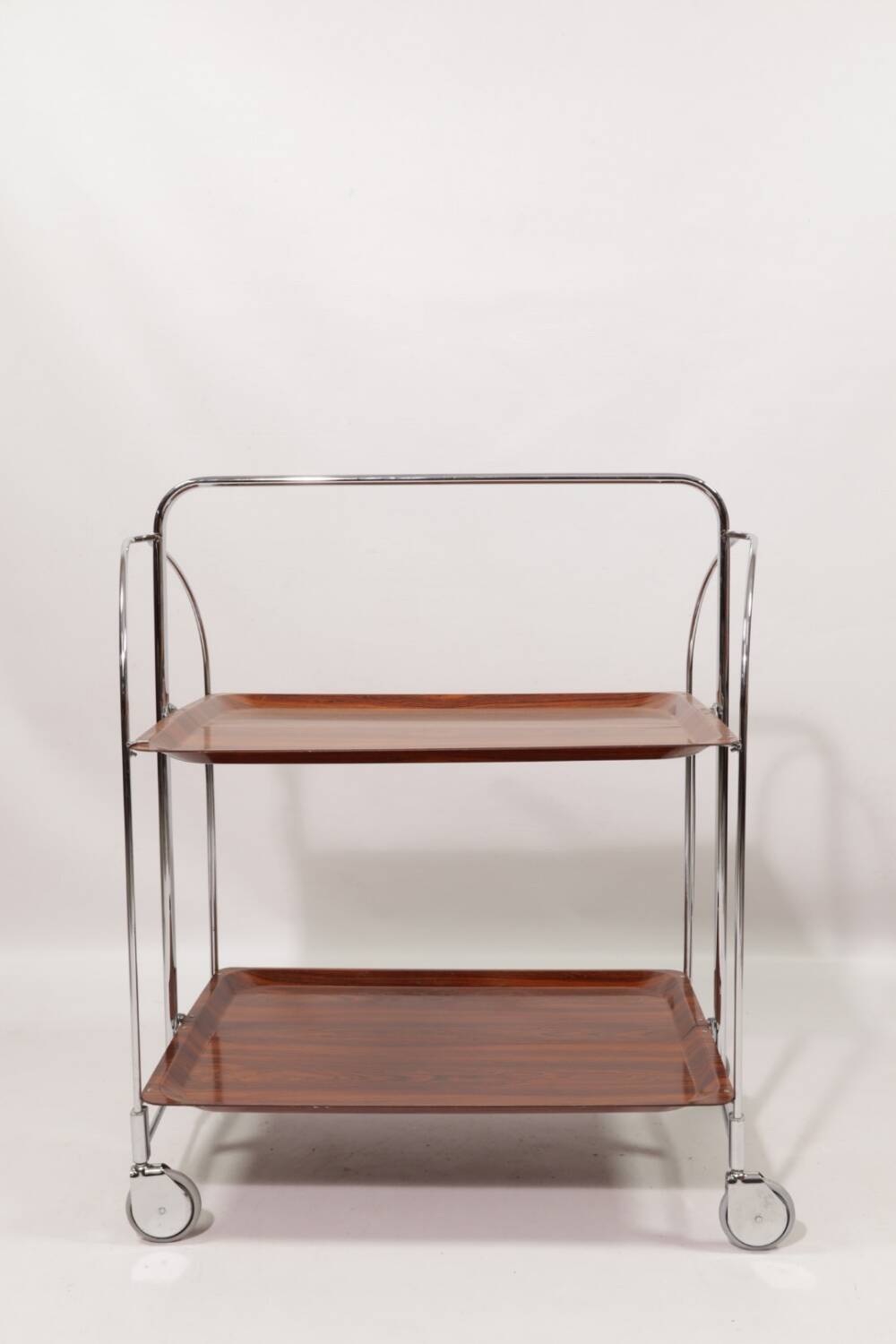 Bauhaus roll bar table chrome 1960 mid century modern design