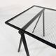 "Trestle" glass and metal desk by Rodney Kinsman for Bieffeplast, 198