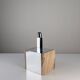 Travertine Marble and Chrome Table Lamp, 1960s