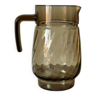 Smoked glass pitcher