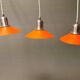 Three beautifully refurbished Tip-Top 2 hanging lamps, estimated 1990s.