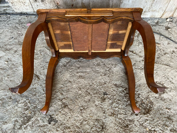 Chevet table ecrire style louis xv bois + tiroir xixeme noyer vintage