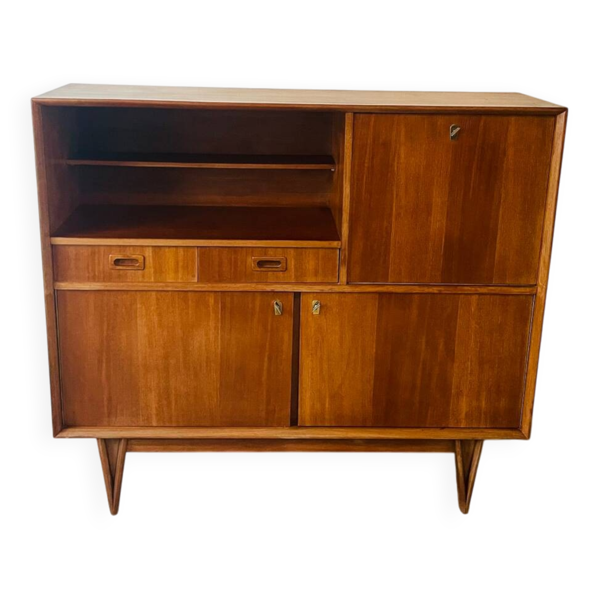 Vintage signed high sideboard / silver dresser