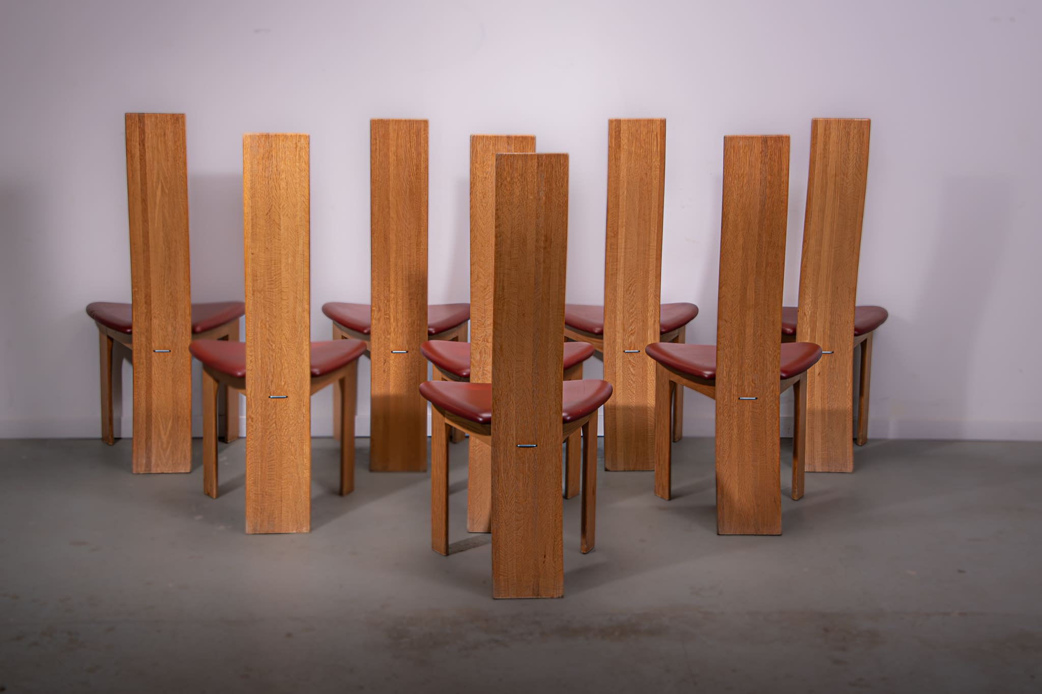 8 chaises Iris par Bob Van den Berghe pour Van den Berghe – Pauvers
