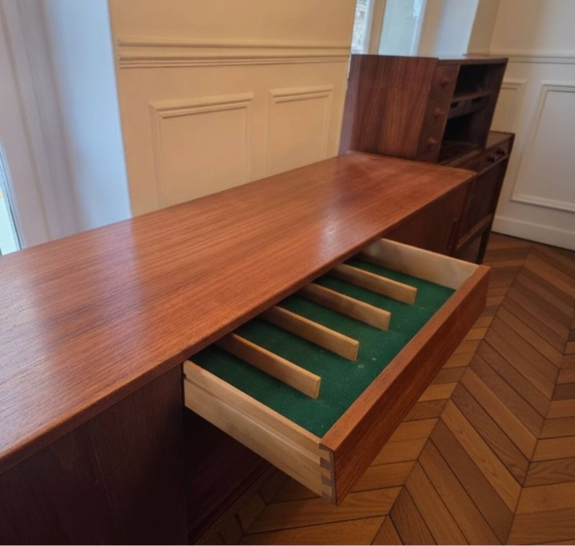 Rare - Large Swedish sideboard in teak - "Trio" model by Nils Jonsson