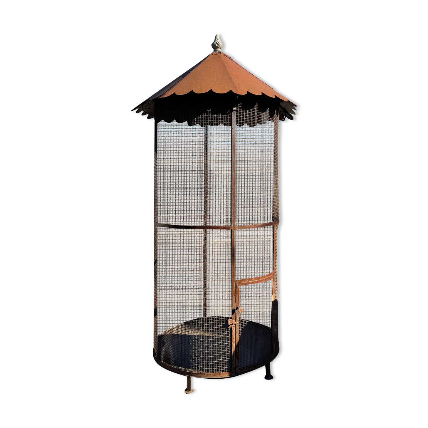 Wrought iron aviary bird cage