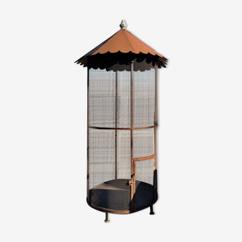 Wrought iron aviary bird cage