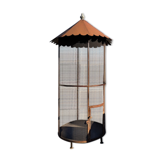 Wrought iron aviary bird cage