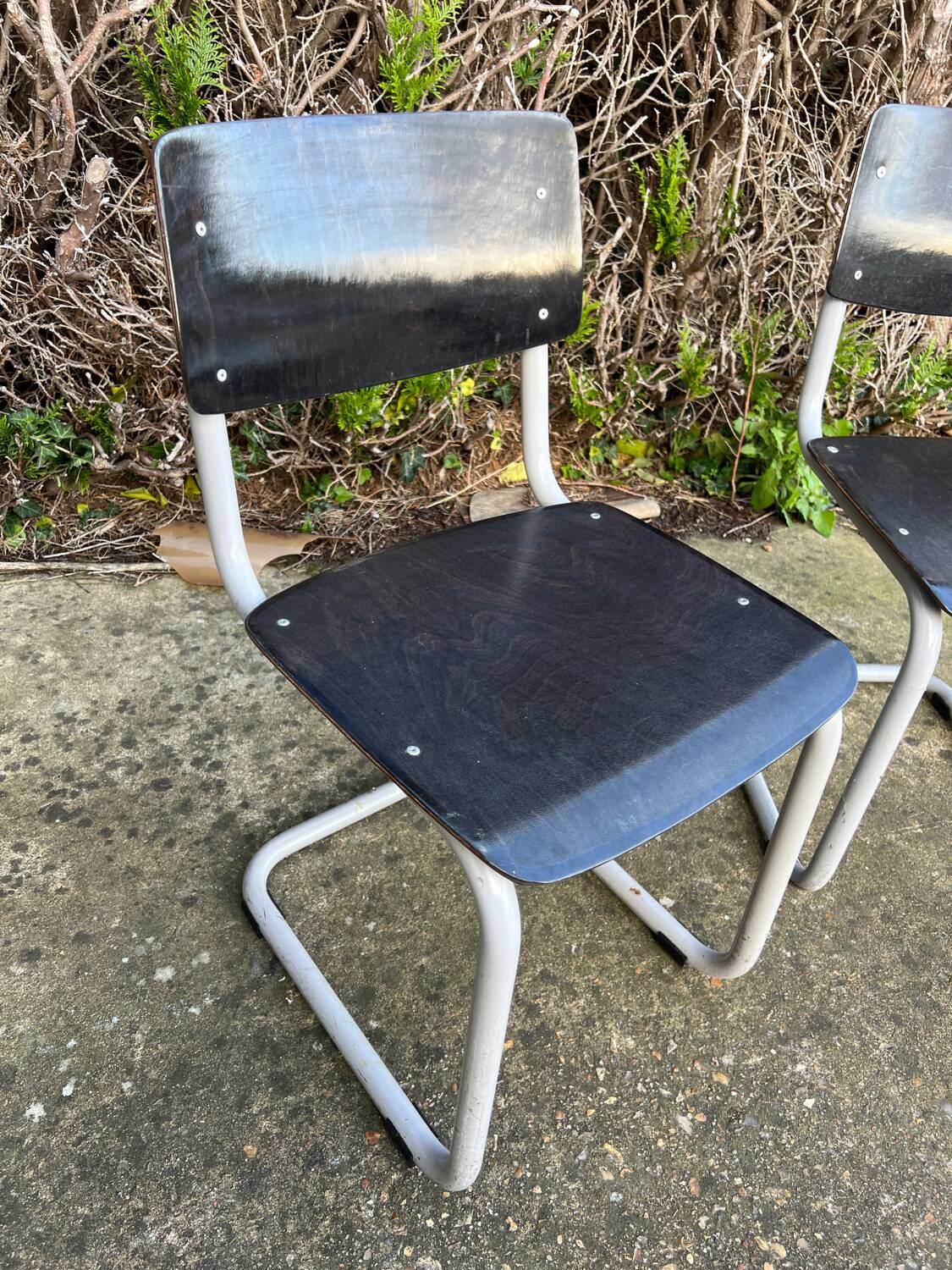 Pair of industrial chairs
