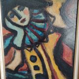 Oil on panel by Demianoff, the harlequin