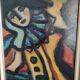Oil on panel by Demianoff, the harlequin