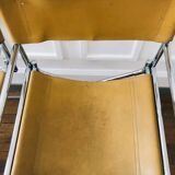 Pair of Lafuma armchairs in 1970s brown skai