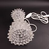 Elegant Table Lamp in Rostrato Murano Glass Vase attributed to Barovier & Toso, 1940s