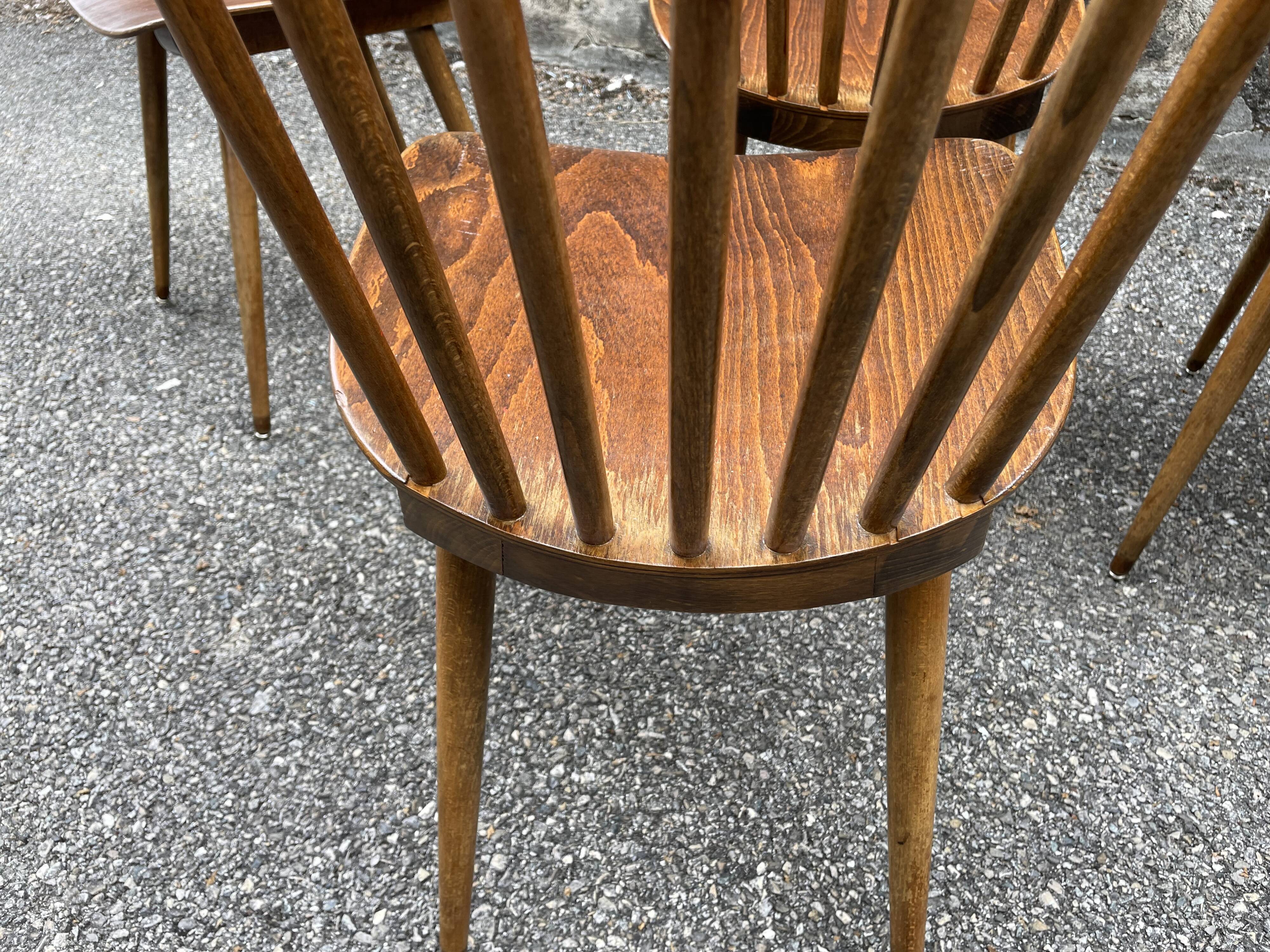 Set of 4 Menuet Baumann chairs