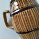 Large vintage pitcher with trompe l'oeil effect, barrel in glazed stoneware, 1950s