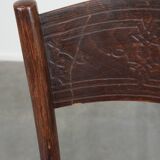 Vintage timeless wooden Cosmos bistro design chair with beautiful carvings