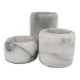 Set of three marble candle sticks, Italy 1970's