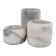 Set of three marble candle sticks, Italy 1970's