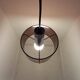 Oxar 1970 pendant light in smoked brown pvc.