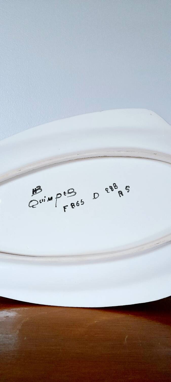 Henriot Quimper fish earthenware dish