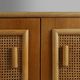 Four-door buffet in rattan and wood, France, 1960s
