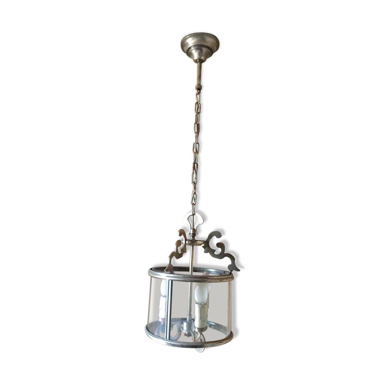 Tin grey metal hanging