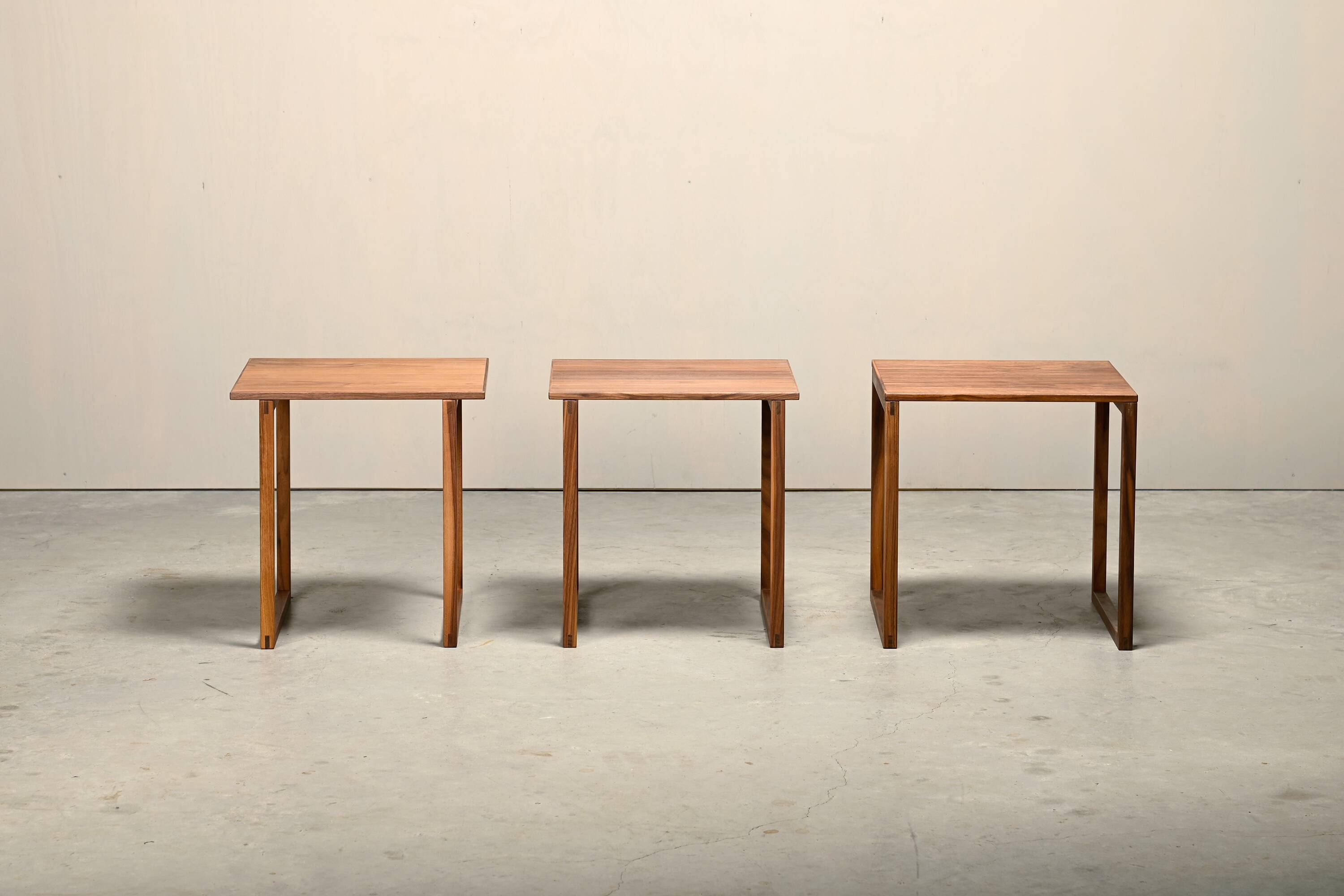 Kai Kristiansen Cube No. 33 Interlocking Nesting Tables in Walnut, Denmark