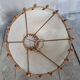 Paire abats jour, rotin, vintage, années 60