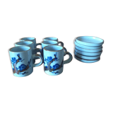 Service à  café expresso, années 70, 6 tasses
