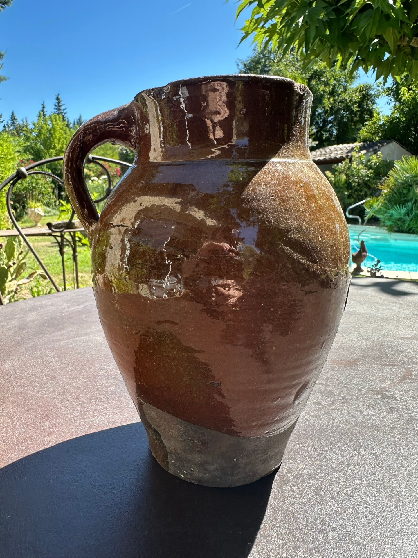 Clay pottery jug
