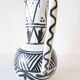 Ceramic tea set Moroccan black white antique