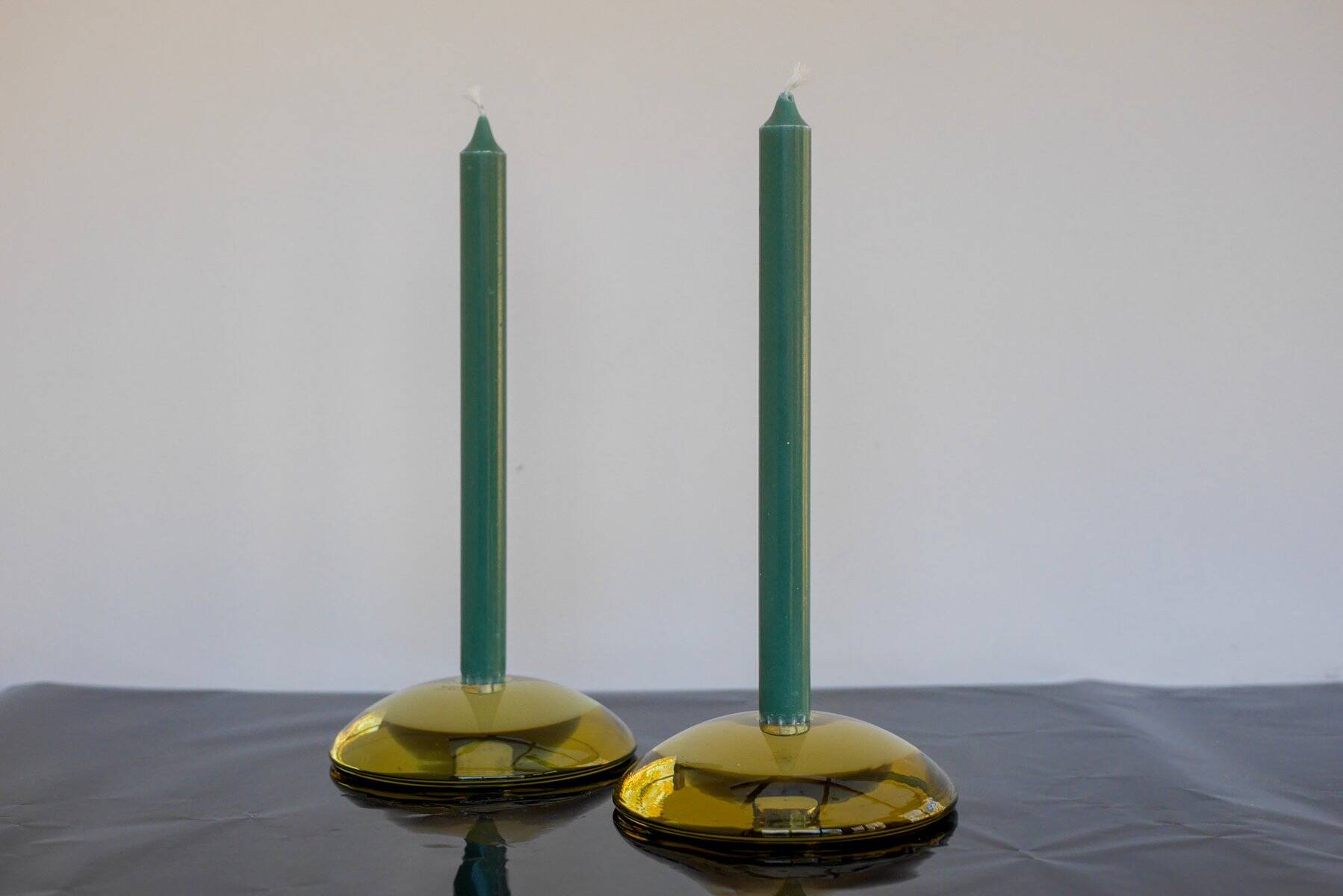Glass candleholders by Anne Nilsson for Kosta, 2000s, set of 2