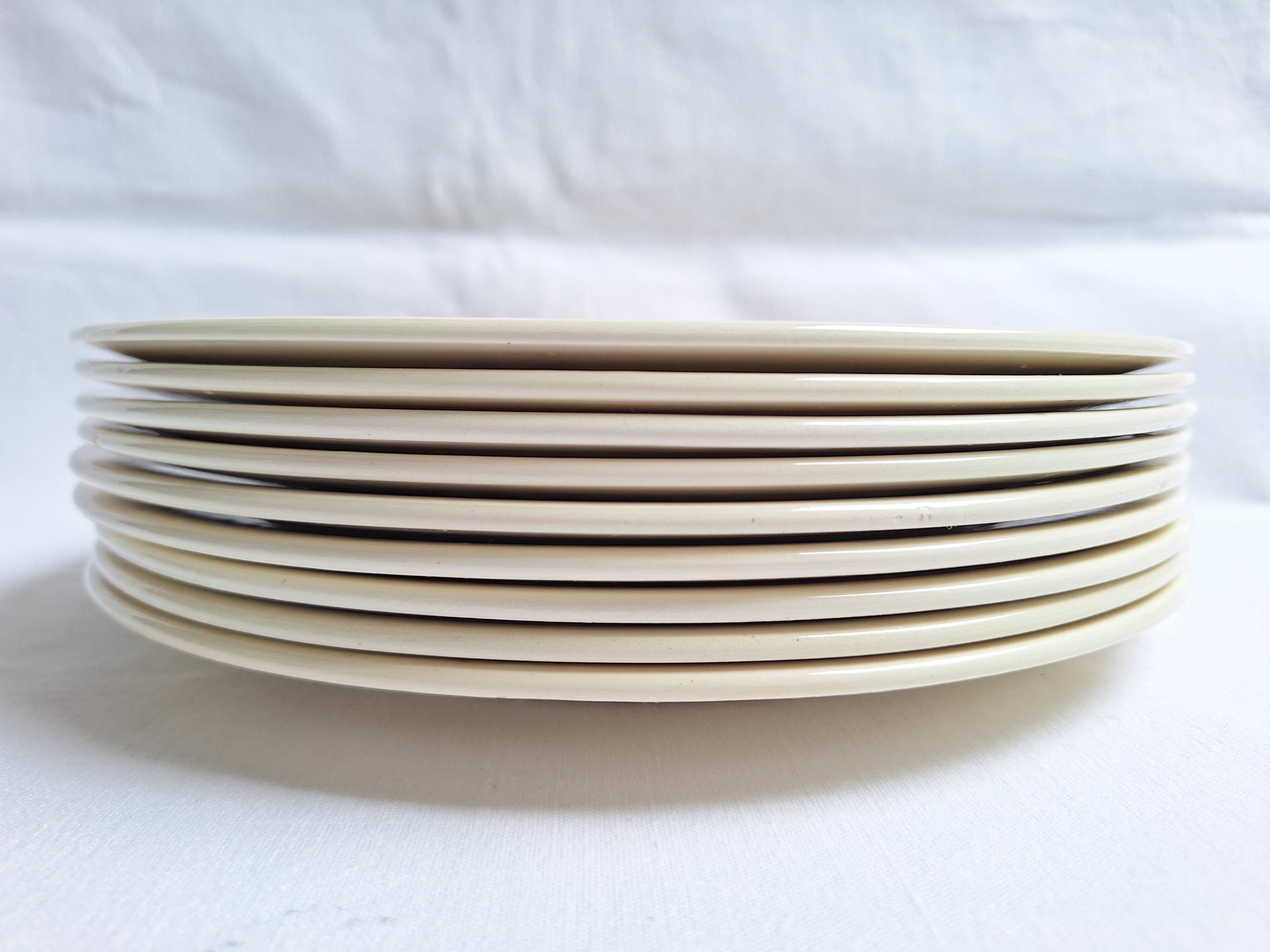 Assiettes plates Charbonnier Salins modèle Fécamp