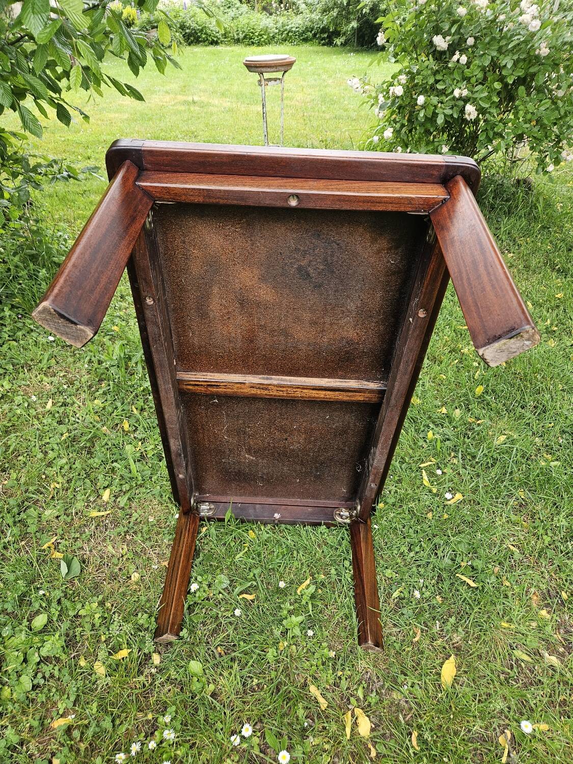 Brutalist coffee table in wood and ceramic by Jean d'Asti, Vallauris, 1960s-70s