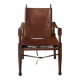 Safari armchair in wood & cognac leather by Wilhelm Kienzle for Wohnbedarf 1950