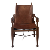 Safari armchair in wood & cognac leather by Wilhelm Kienzle for Wohnbedarf 1950