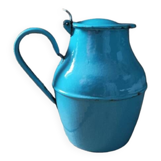 Broc Pitcher Metal Patinated Blue Enameled dpmc 0923214
