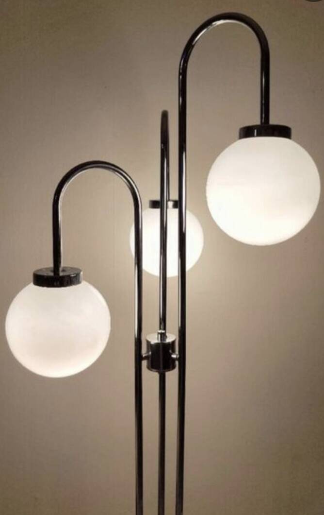 Lampadaire chrome année 70