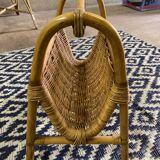 Rattan magazine rack
