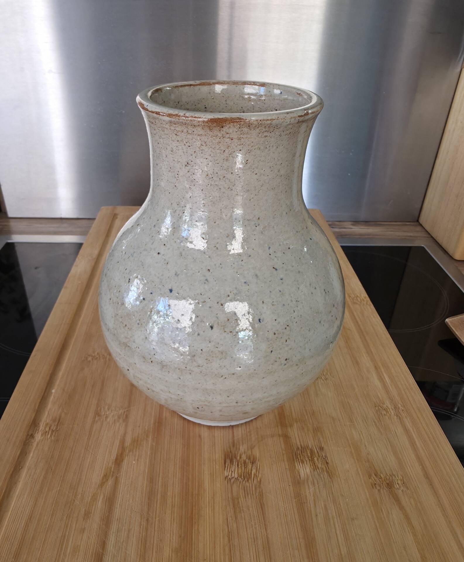Vase Boule en Grès Vintage – Volkoff Vallauris
