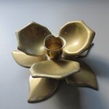 Flower  brass candlestick 1970