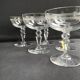 6 champagne glasses in light blown, cut and guilloché crystal