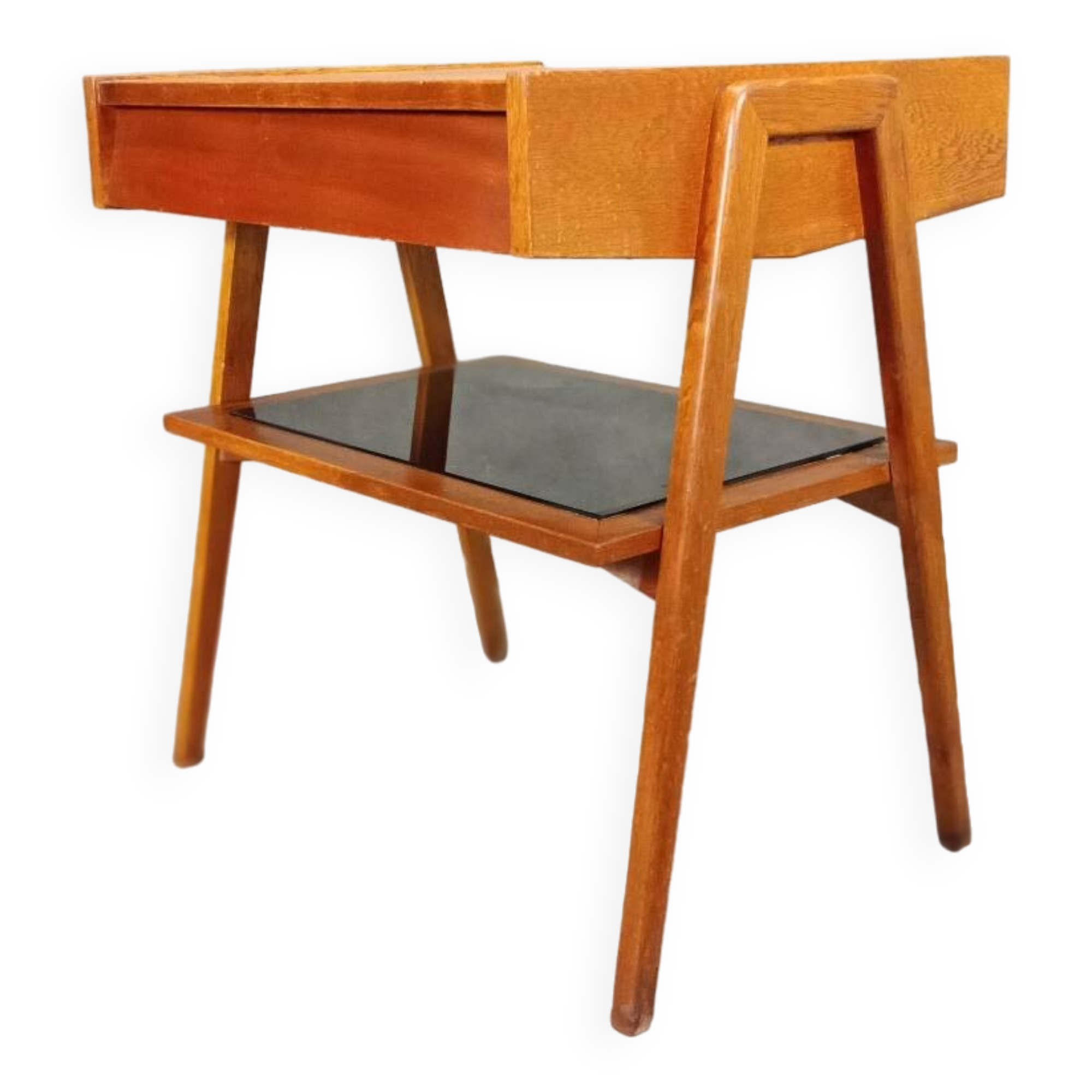 Table TV en chêne Jiràk par Drevotex, Vintage Tchèque 1960s