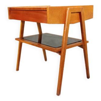Table TV en chêne Jiràk par Drevotex, Vintage Tchèque 1960s