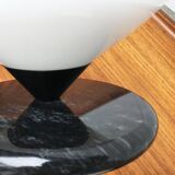 Vintage Swiss marble and glass table lamps by Optelma, set of 2.