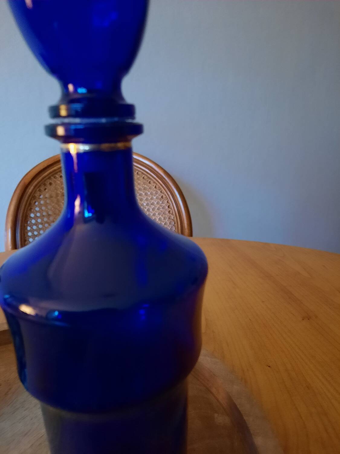 Set liquor bottle with candle holder