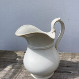 White pitcher earthenware Creil and Montereau nineteenth
