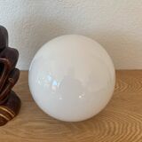 ▪️Art Deco Ceramic and Globe Lamp Stylized Shell Brown and Gold