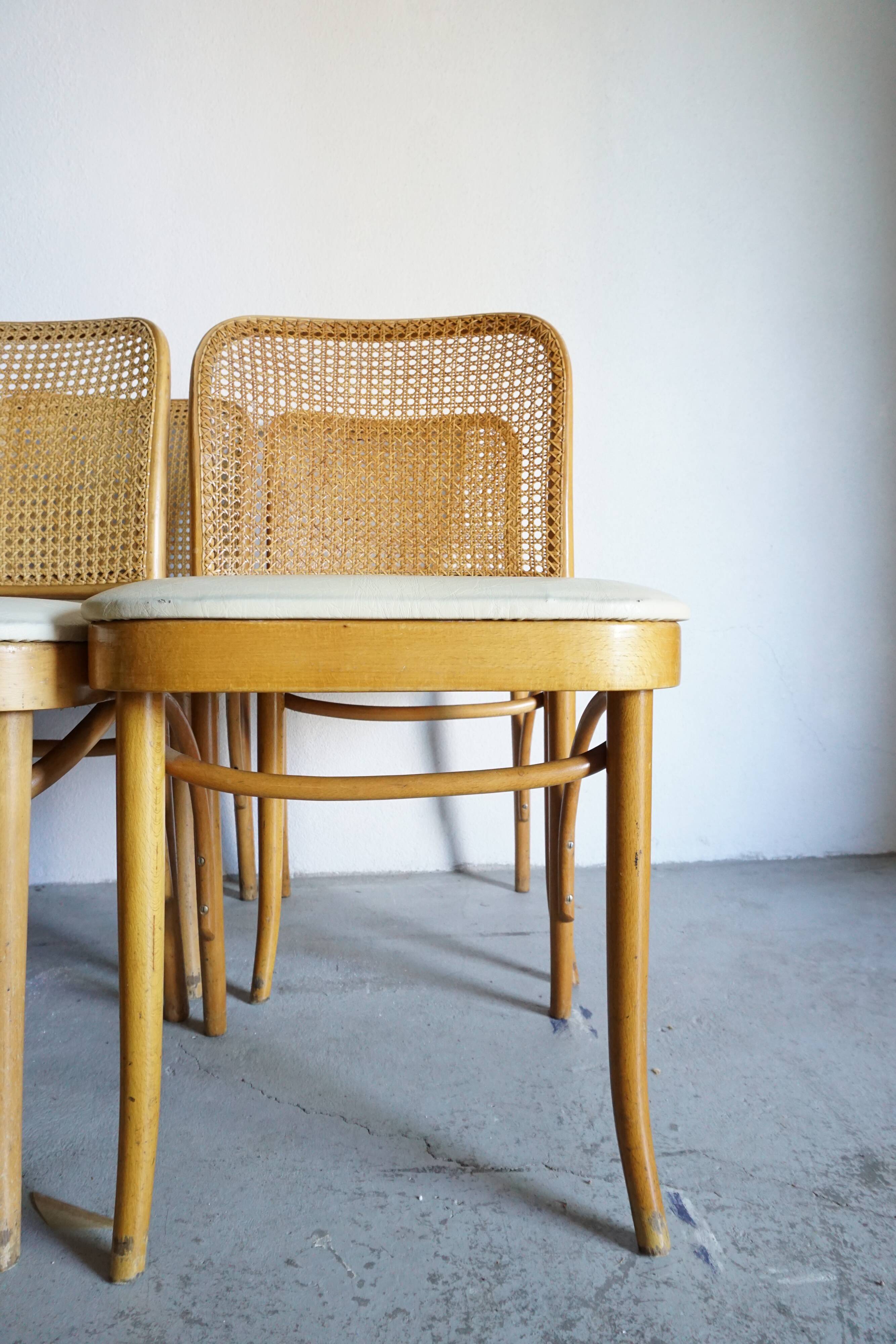 Series 6 canne bistro chairs