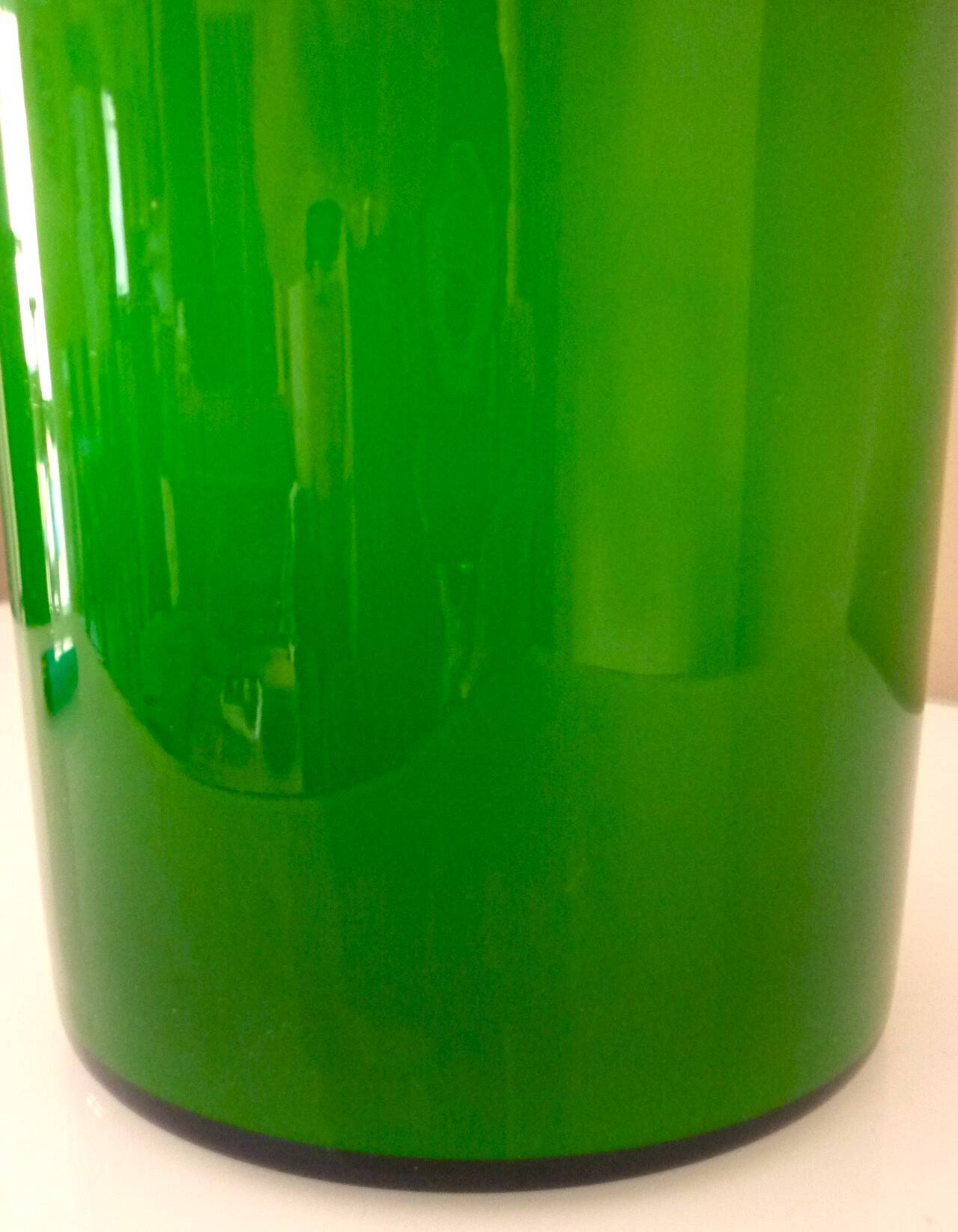 Blown glass bottle vase, Otto Bauer design for Holmegaard, 1970s